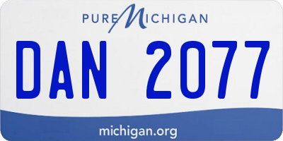 MI license plate DAN2077