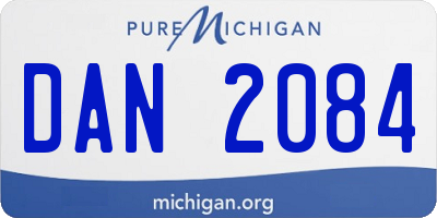 MI license plate DAN2084