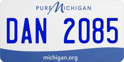 MI license plate DAN2085