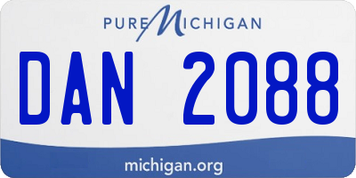 MI license plate DAN2088