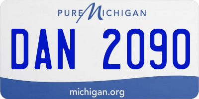 MI license plate DAN2090