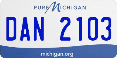 MI license plate DAN2103
