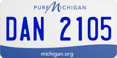 MI license plate DAN2105