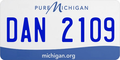 MI license plate DAN2109