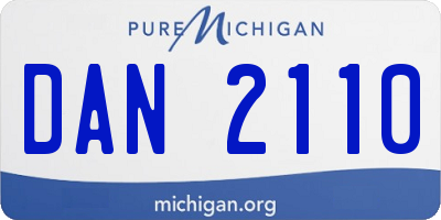 MI license plate DAN2110