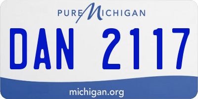 MI license plate DAN2117