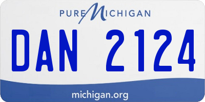MI license plate DAN2124