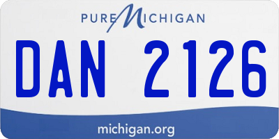 MI license plate DAN2126
