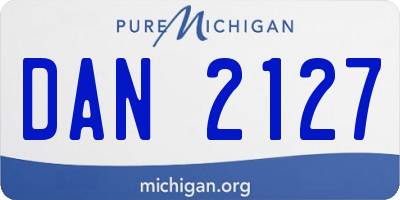 MI license plate DAN2127