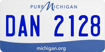 MI license plate DAN2128