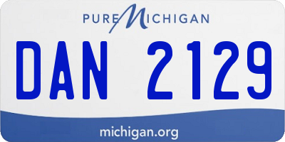 MI license plate DAN2129