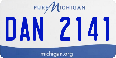 MI license plate DAN2141