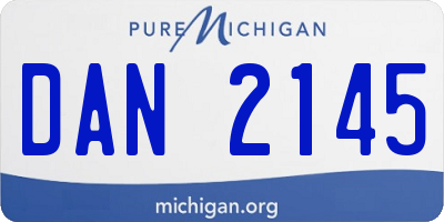 MI license plate DAN2145