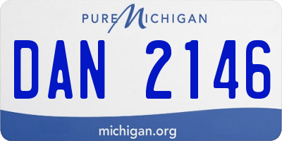 MI license plate DAN2146