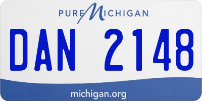 MI license plate DAN2148
