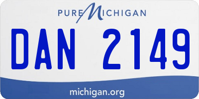 MI license plate DAN2149
