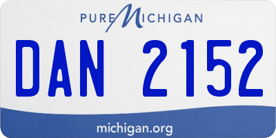 MI license plate DAN2152