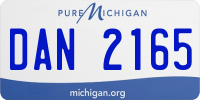 MI license plate DAN2165