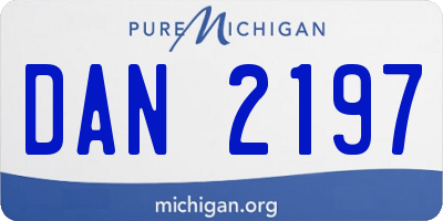 MI license plate DAN2197