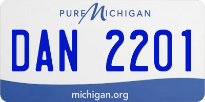MI license plate DAN2201