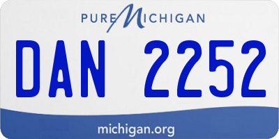 MI license plate DAN2252