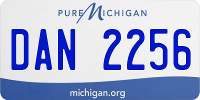 MI license plate DAN2256