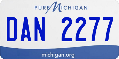 MI license plate DAN2277