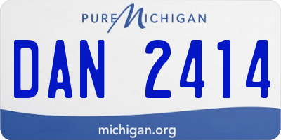 MI license plate DAN2414