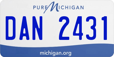 MI license plate DAN2431