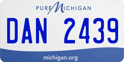MI license plate DAN2439