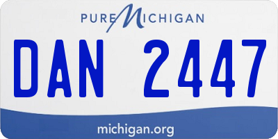 MI license plate DAN2447