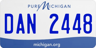 MI license plate DAN2448