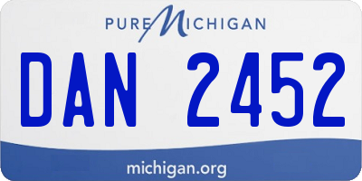 MI license plate DAN2452