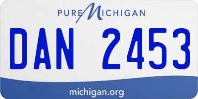 MI license plate DAN2453