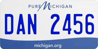 MI license plate DAN2456