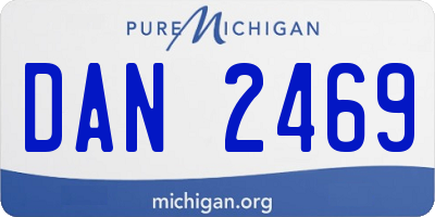 MI license plate DAN2469