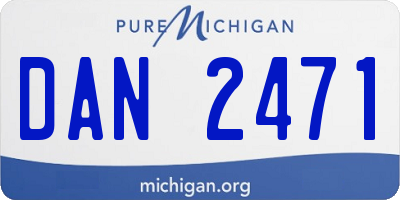 MI license plate DAN2471