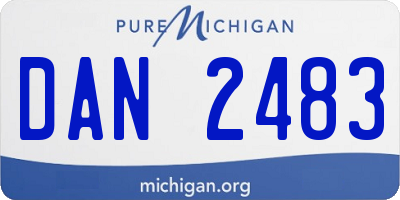 MI license plate DAN2483