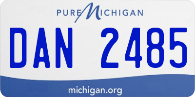 MI license plate DAN2485