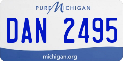 MI license plate DAN2495