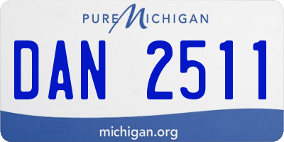 MI license plate DAN2511