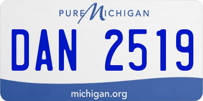 MI license plate DAN2519