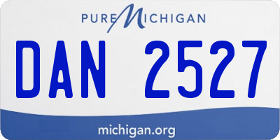 MI license plate DAN2527