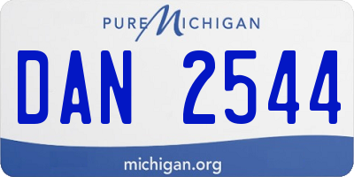 MI license plate DAN2544