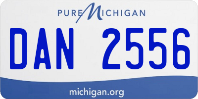 MI license plate DAN2556