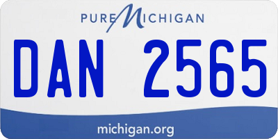 MI license plate DAN2565