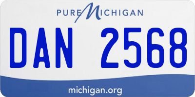 MI license plate DAN2568