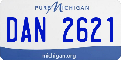MI license plate DAN2621