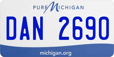 MI license plate DAN2690