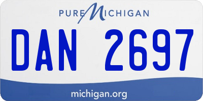 MI license plate DAN2697
